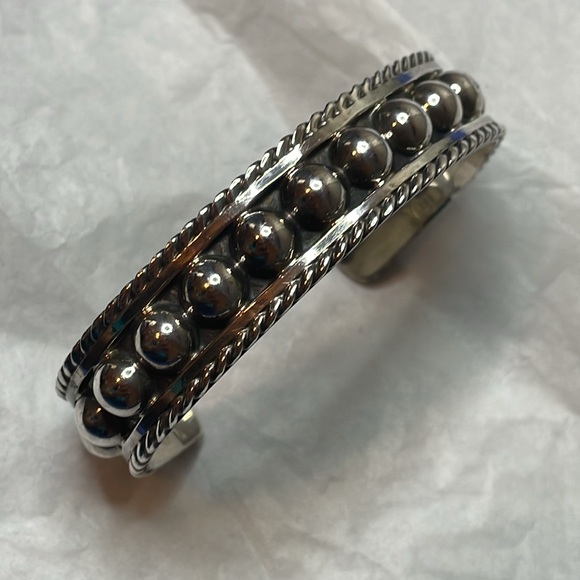 Sterling Silver Cuff Bracelet (.925 Mexico TR-24) - Picture 8 of 12